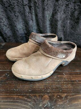 Merrell Luxe Wrap Bitter Chocolate Leather Clogs/ Sz. 6.5